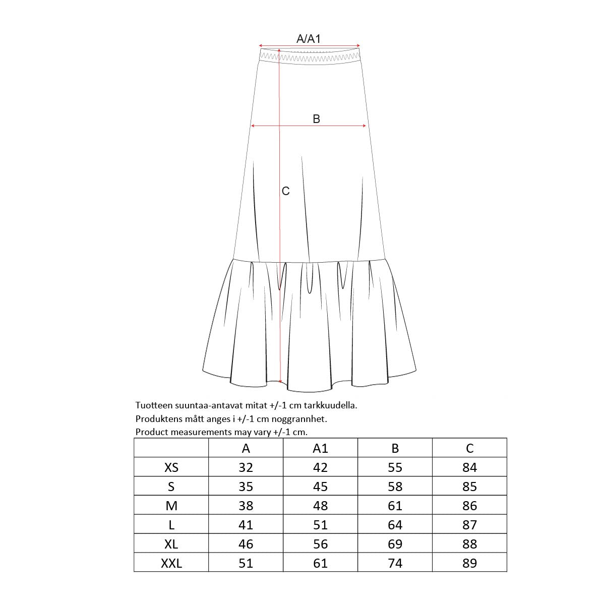 Sophia skirt, Bluebird, natural white