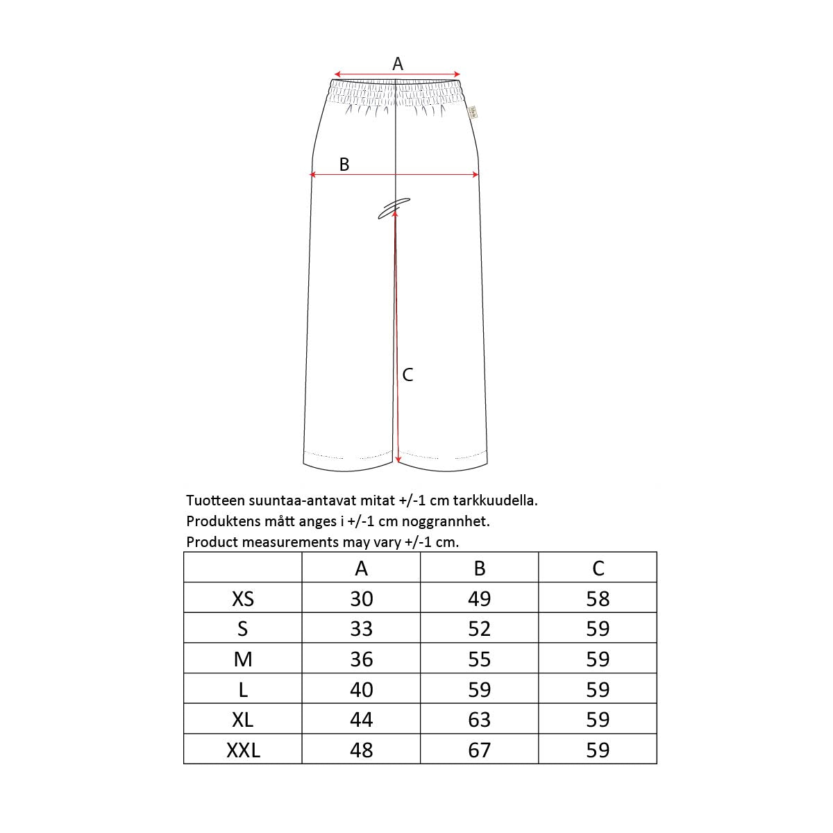 Venla culottes for women, red