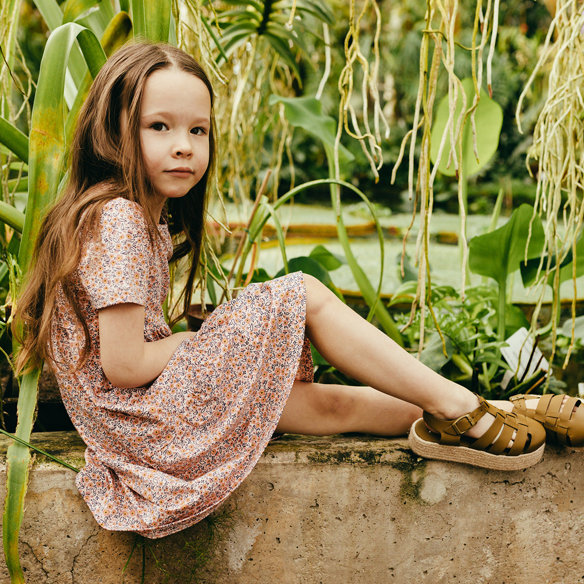 Meadowsweet Dress, short-sleeved, rose