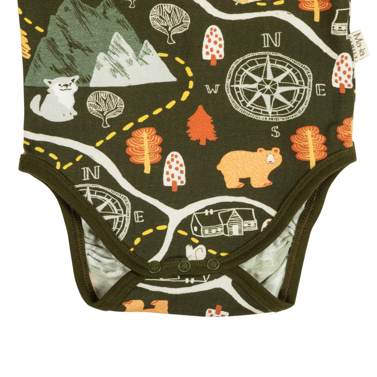 Map Bodysuit, green