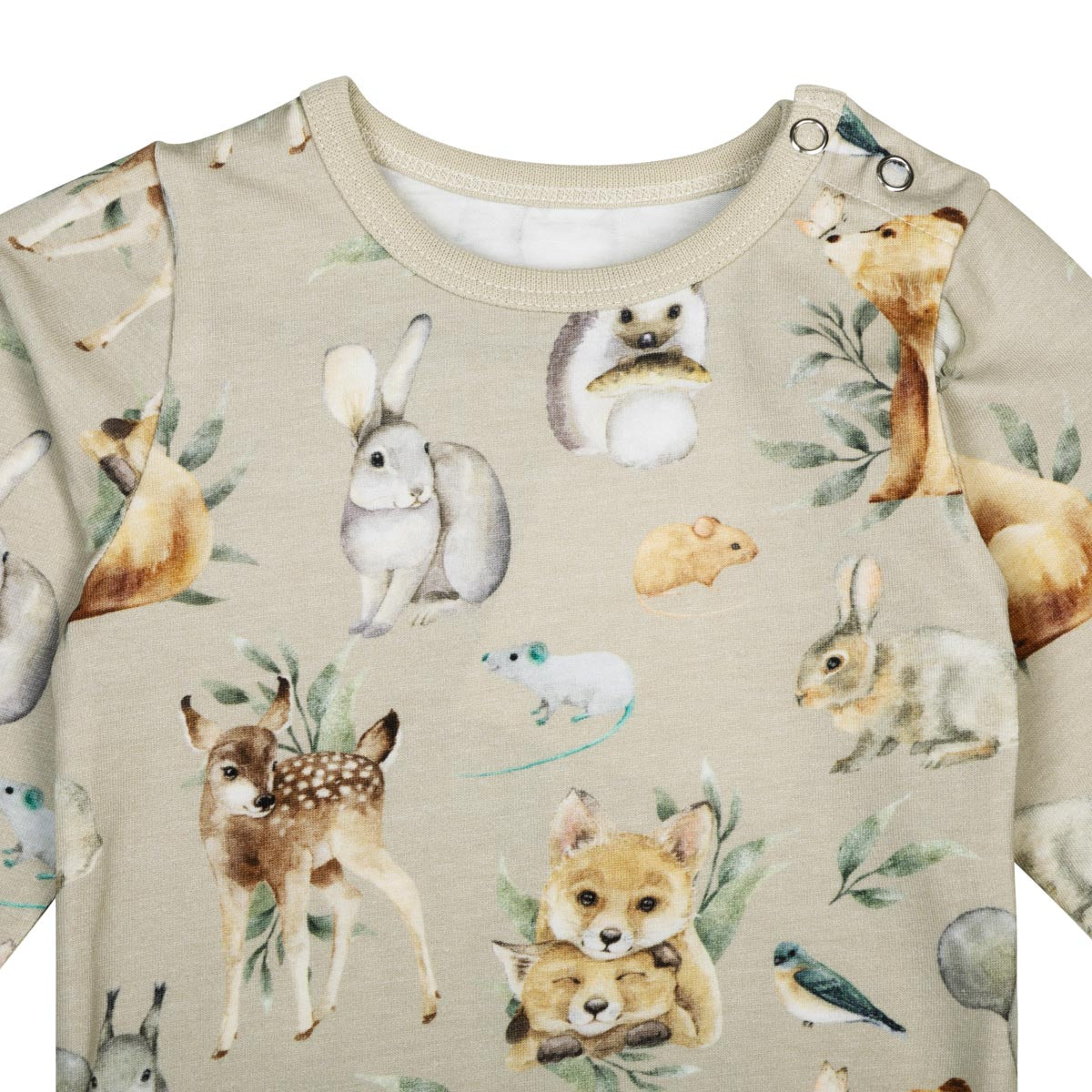 Forest Animals bodysuit, beige