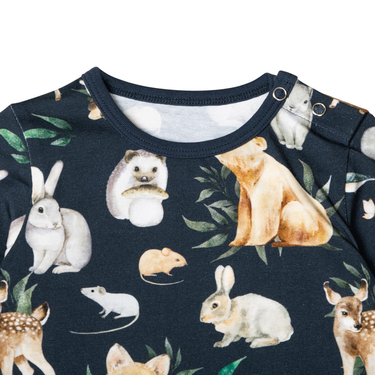 Forest Animals baby shirt, blue