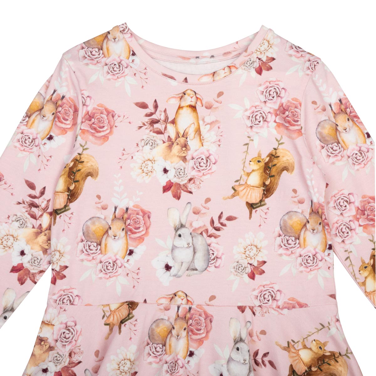 Forest Animals dress, pink