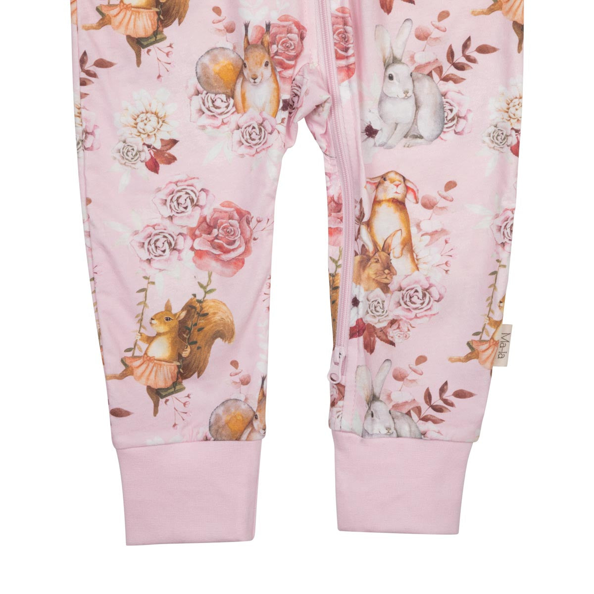 Forest Animals baby pyjama, rose