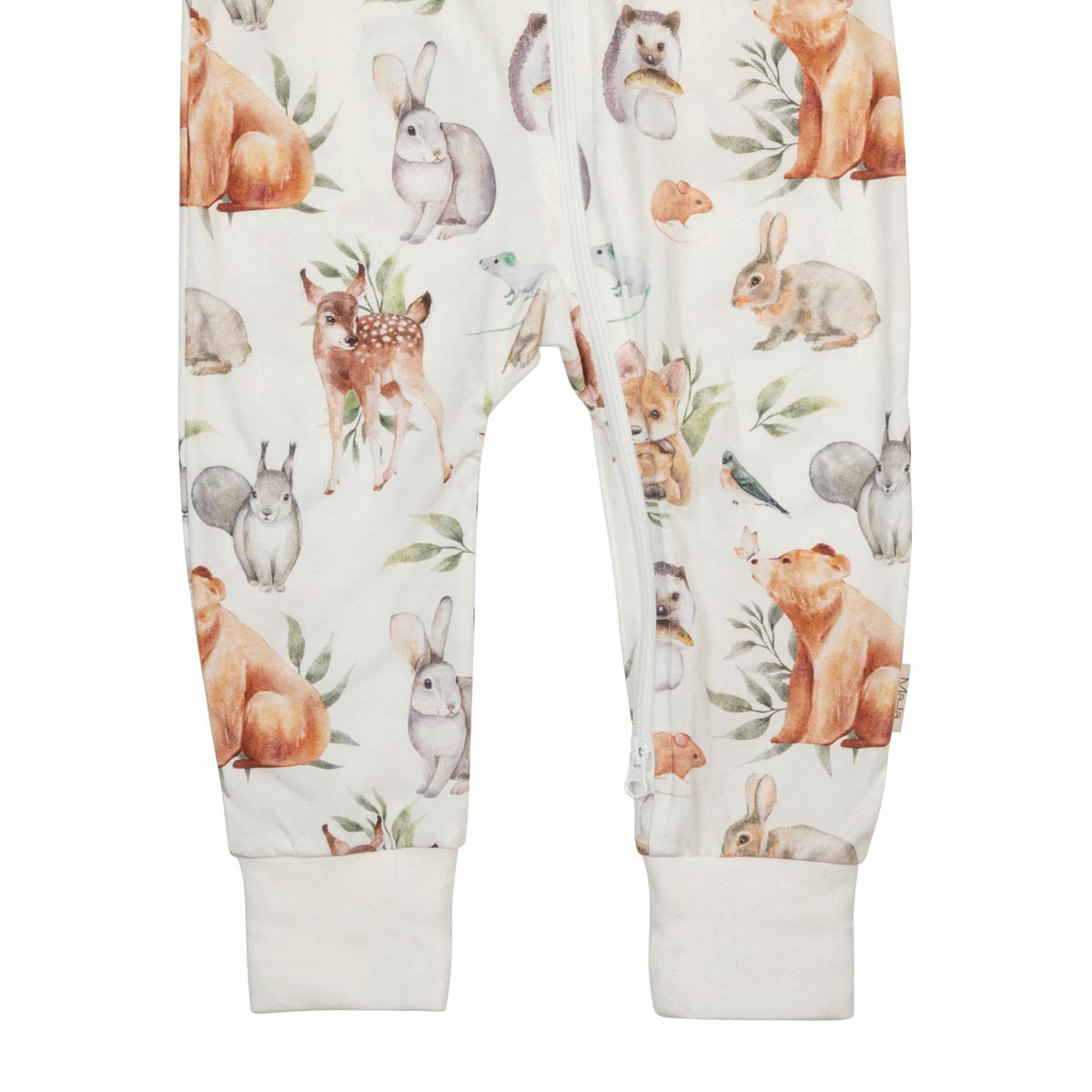 Forest Animals baby pyjama, ecru