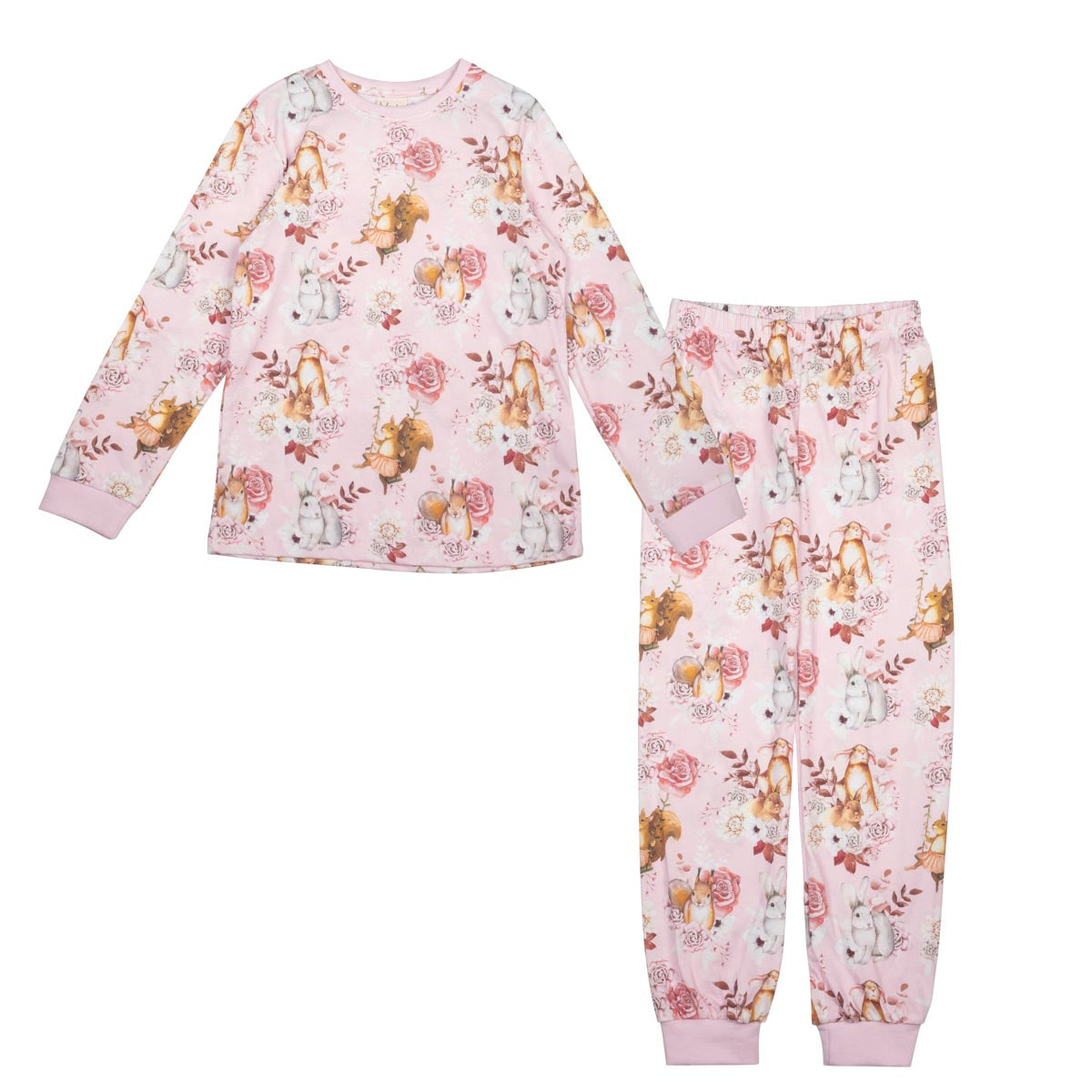 Forest Animals pyjama, rose