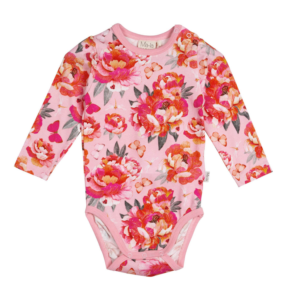 Peonies bodysuit, pink