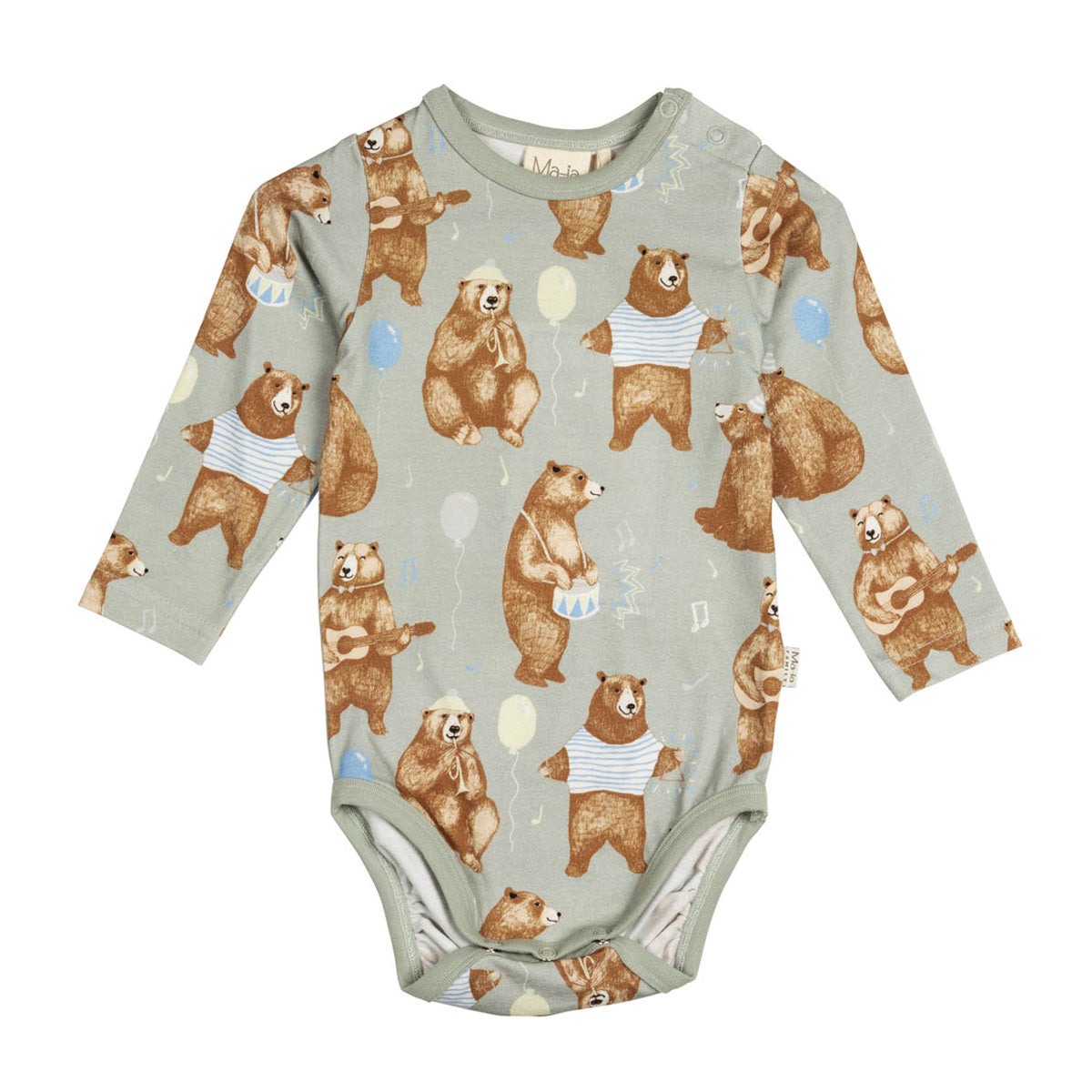 Bears bodysuit, light green