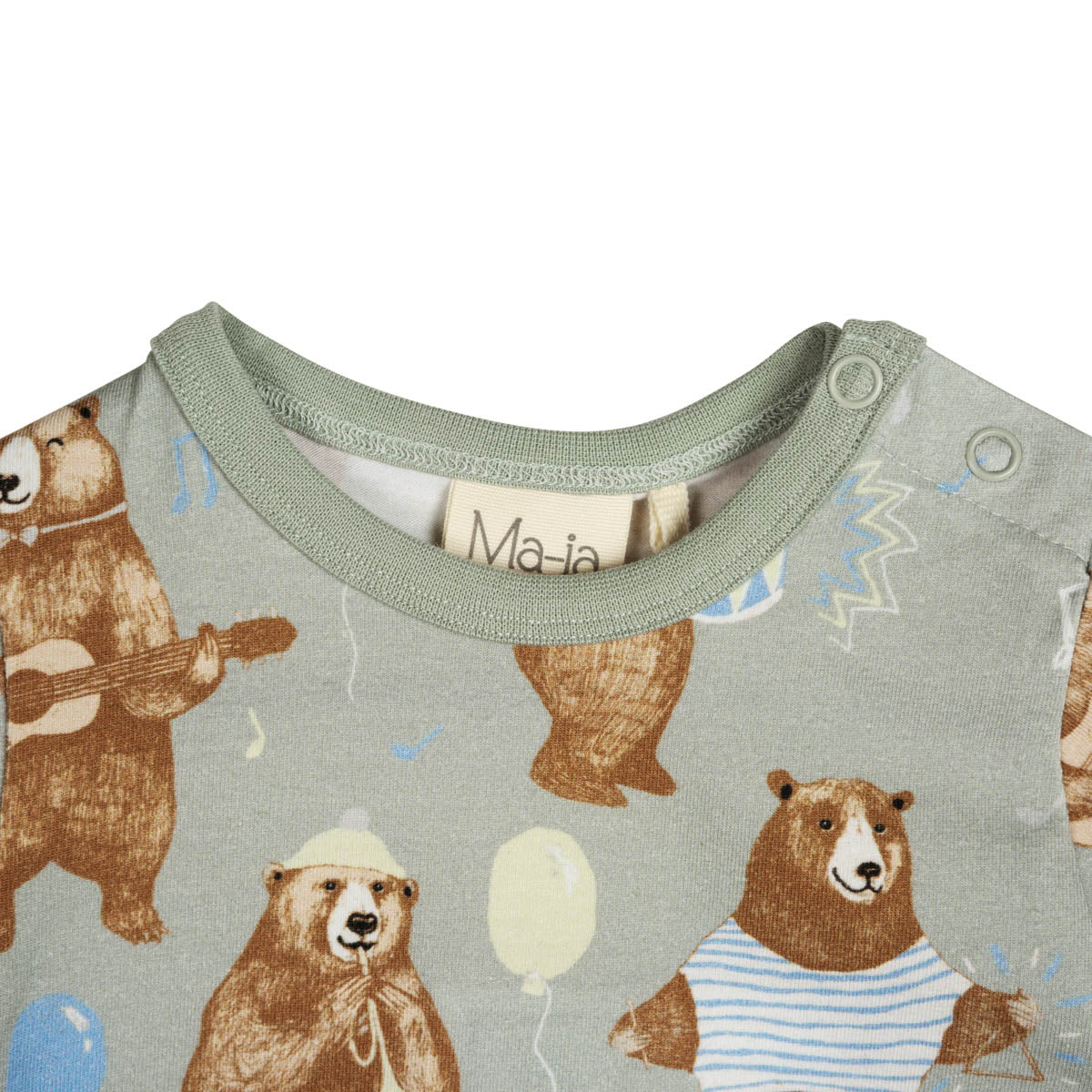 Bears bodysuit, light green