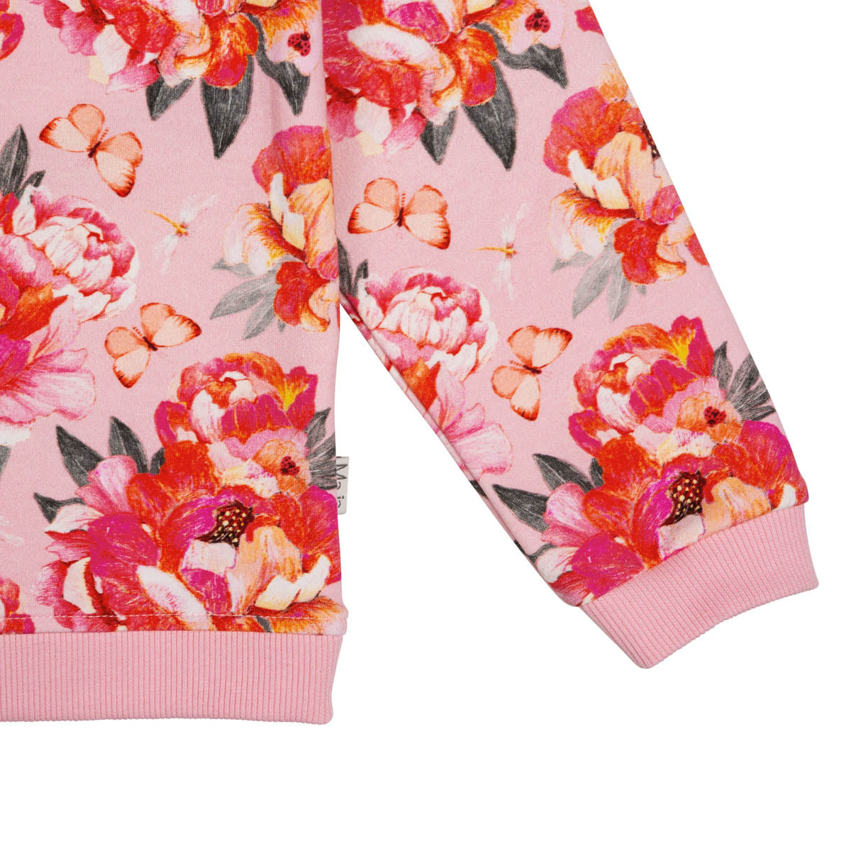 Peonies college shirt, pink