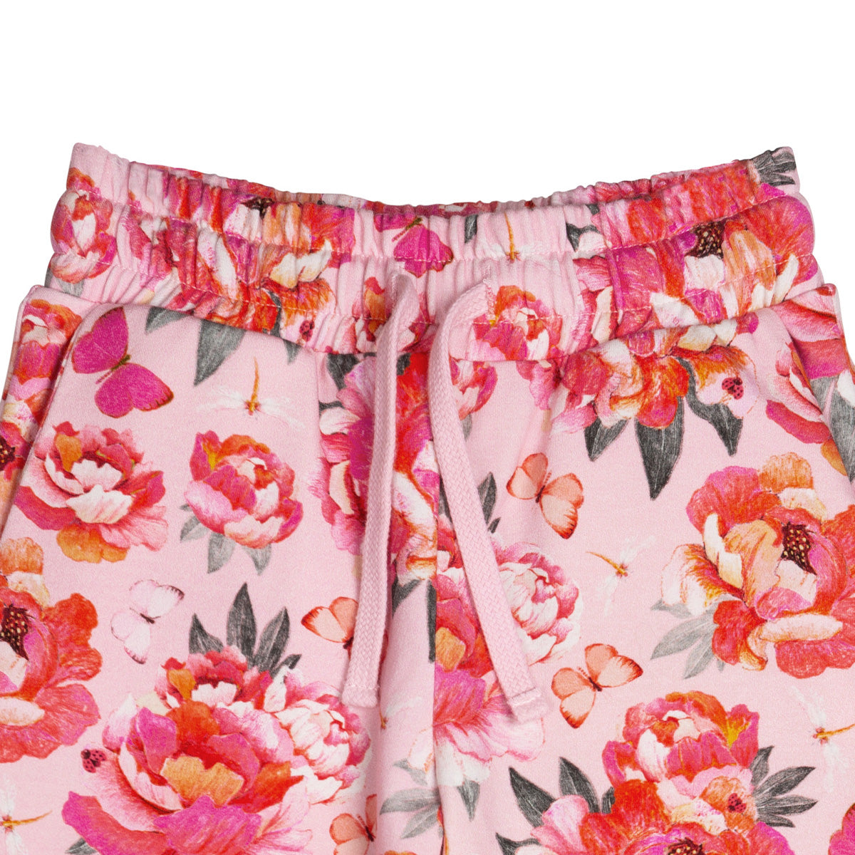 Peonies college trousers, pink