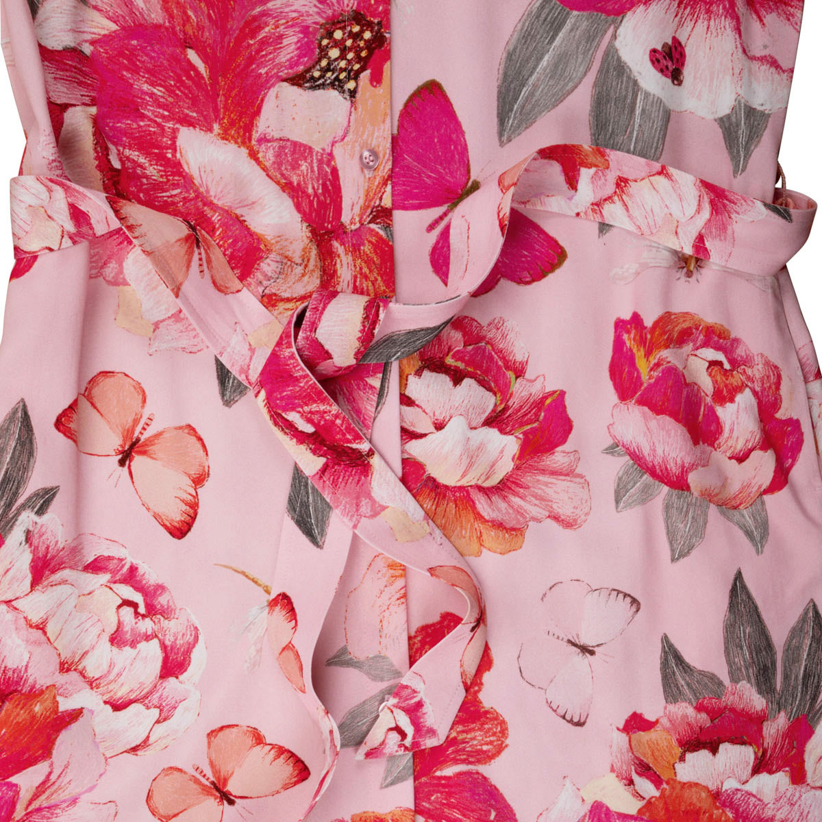 Liisi dress for women, Peonies, pink