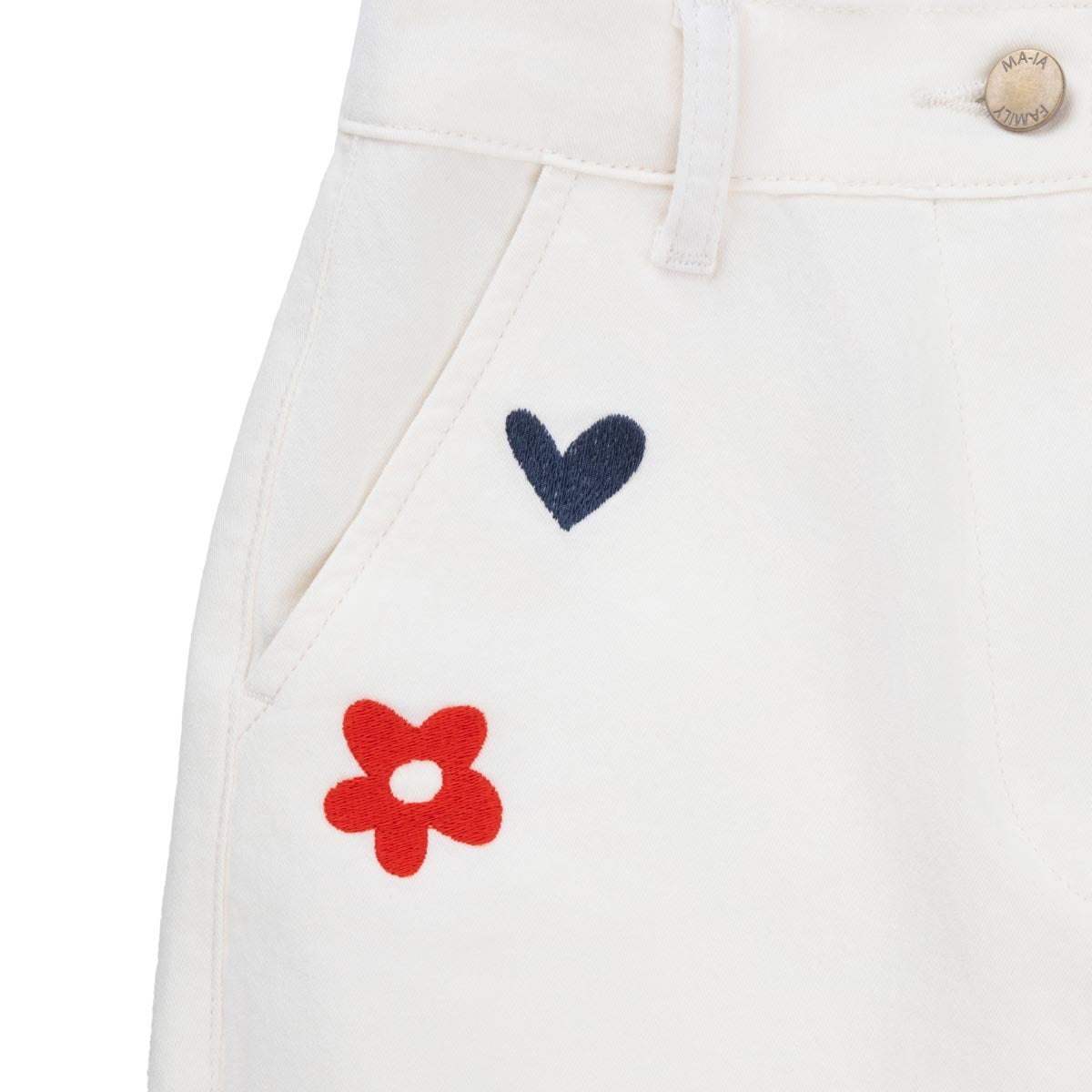 Alba trousers Symbols, natural white