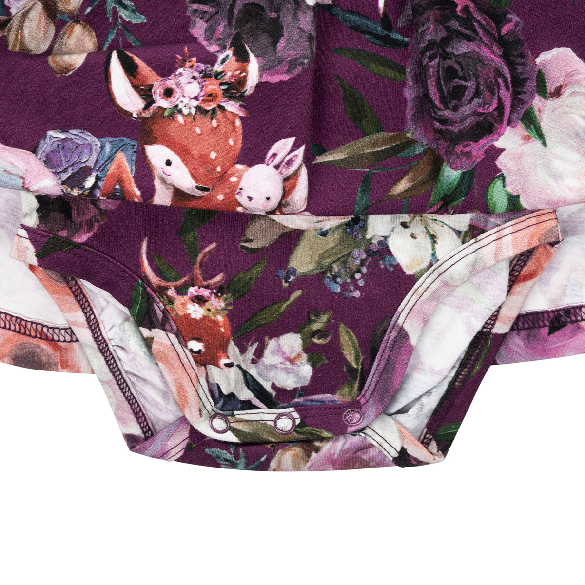 Bambi bodysuit dress, purple