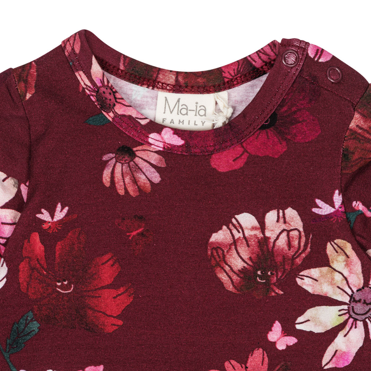 Winter garden bodysuit, dark red