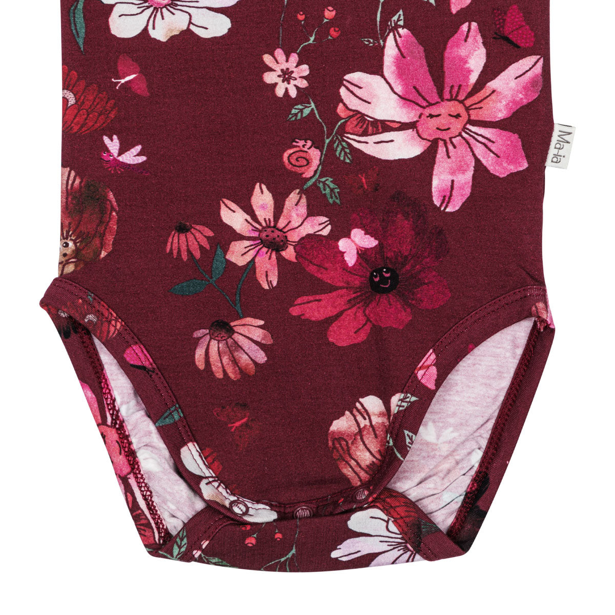 Winter garden bodysuit, dark red