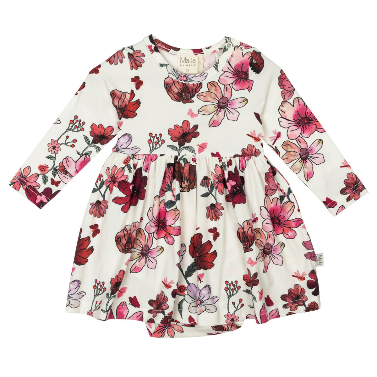 Winter garden bodysuit dress, natural white