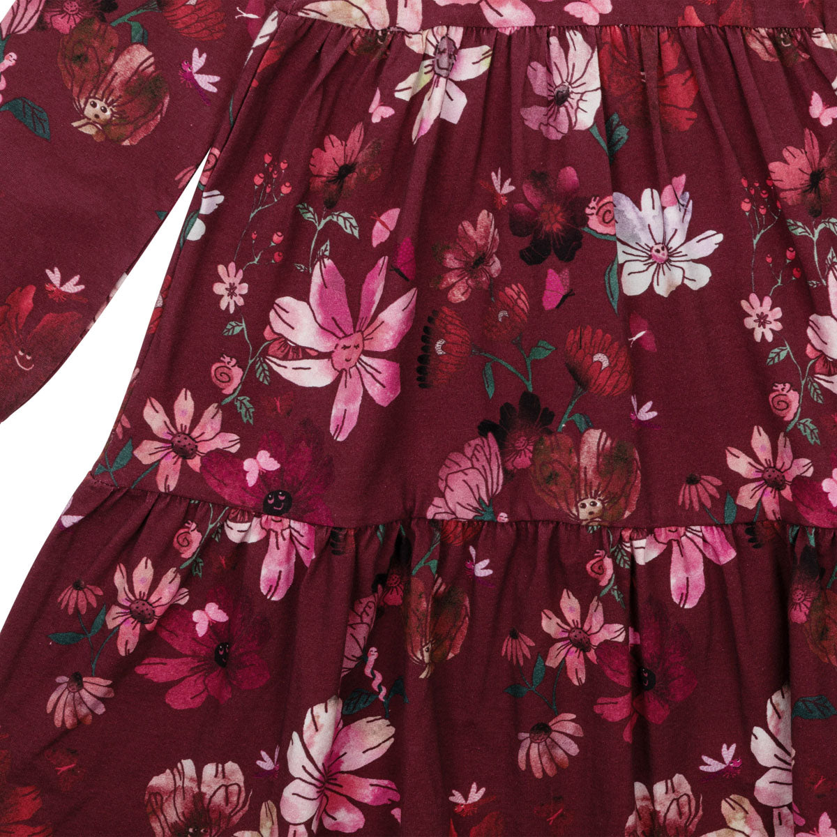 Winter Garden dress, dark red
