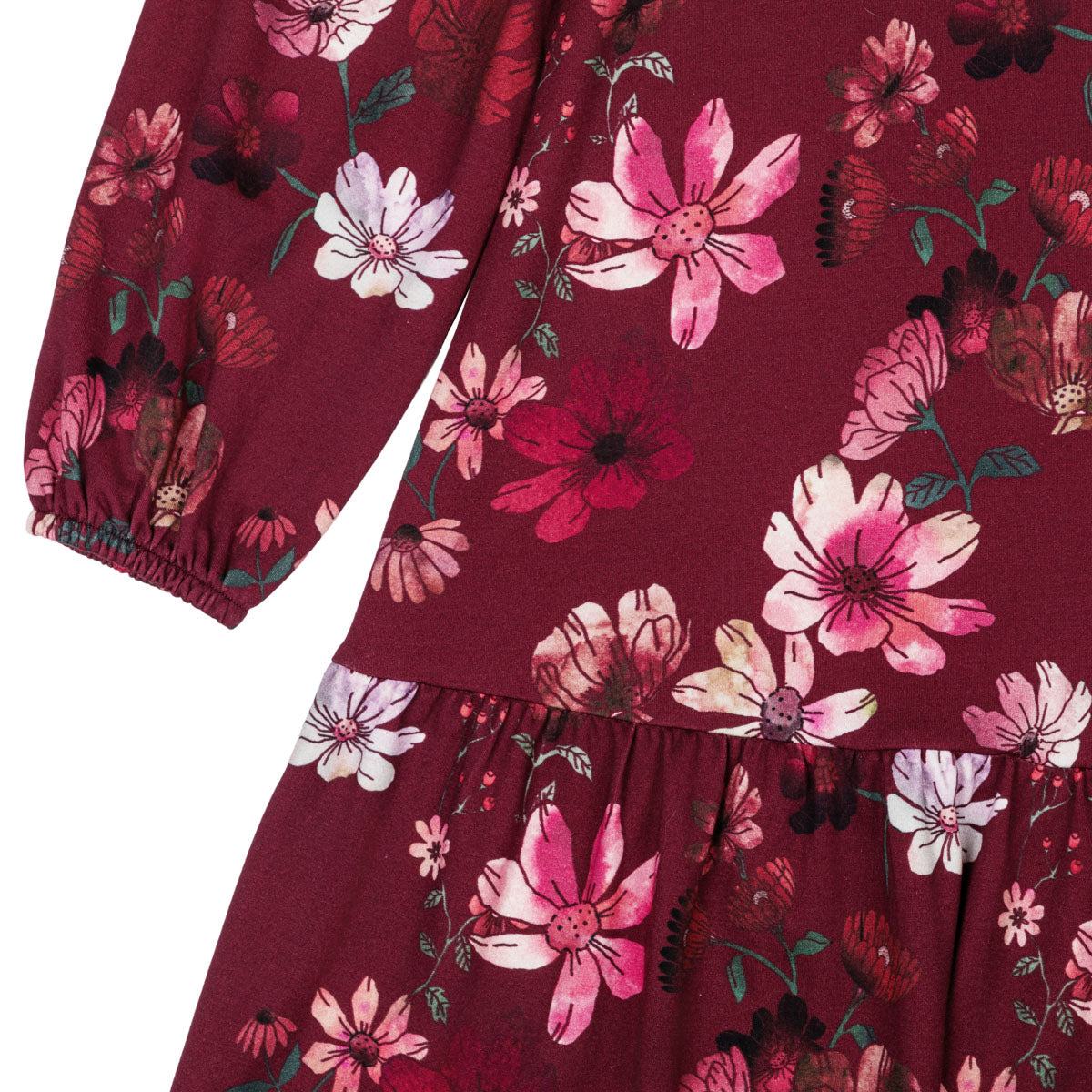 Laura dress, Winter Garden, dark red