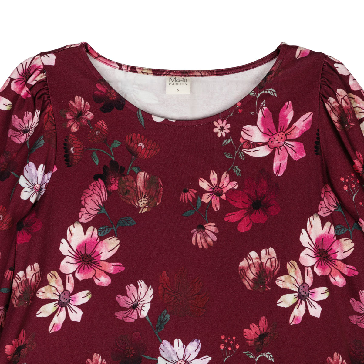 Laura dress, Winter Garden, dark red