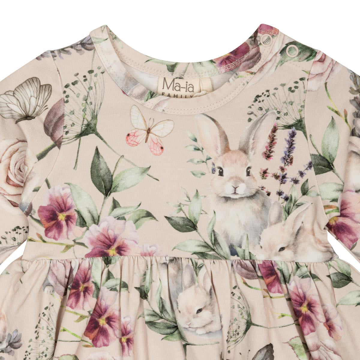 Violet baby dress, beige