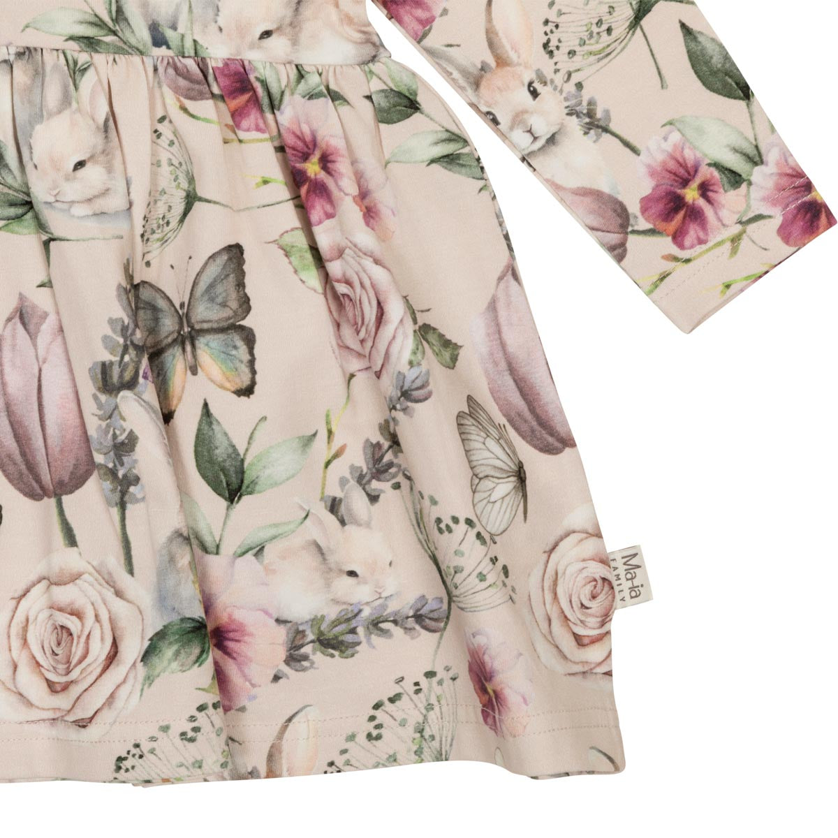 Violet baby dress, beige