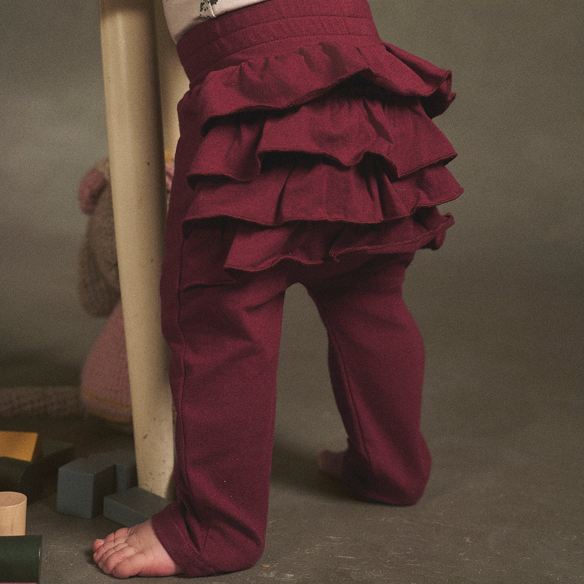 Danni baby trousers, ruby