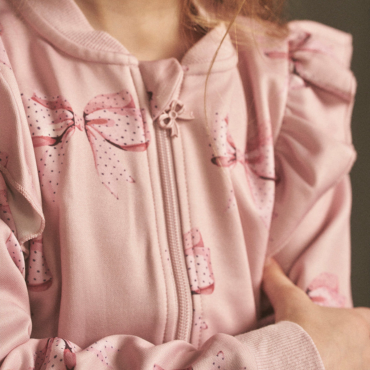 Rosette track jacket, rose