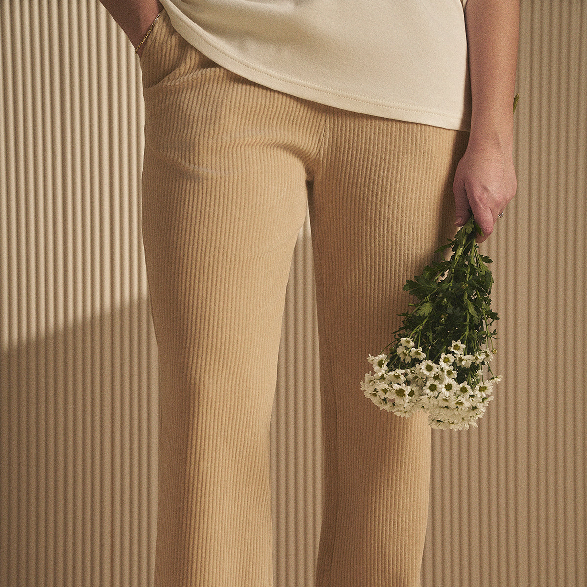 Lumina trousers for women, beige