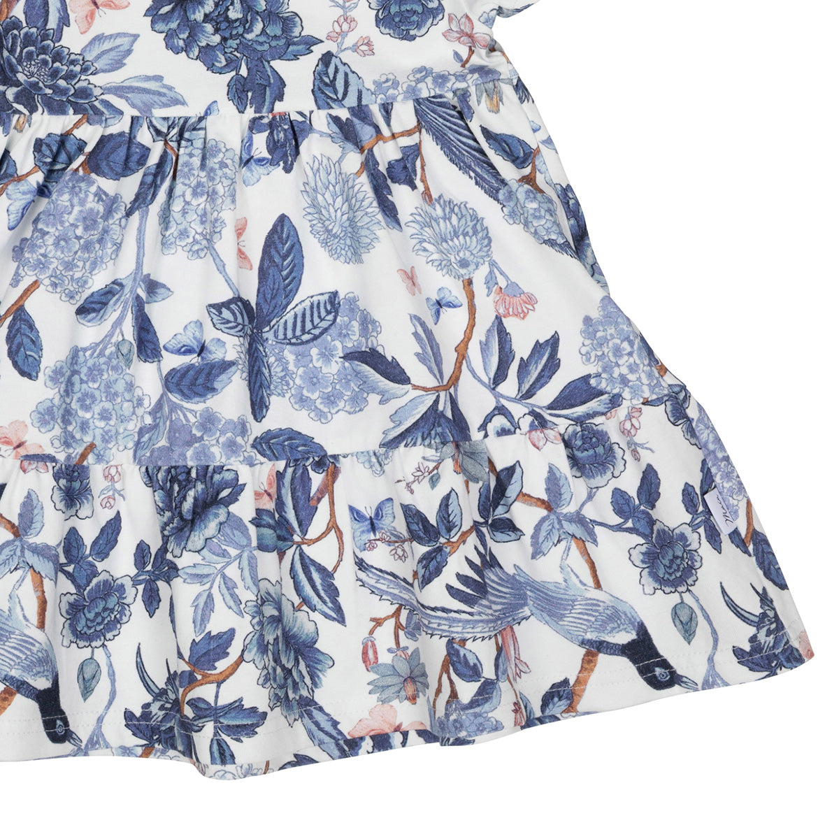 Bluebird baby dress, natural white