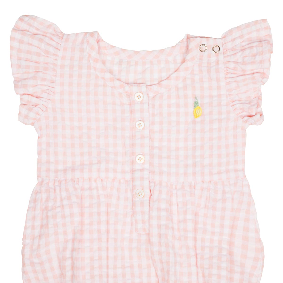 Check playsuit, pink