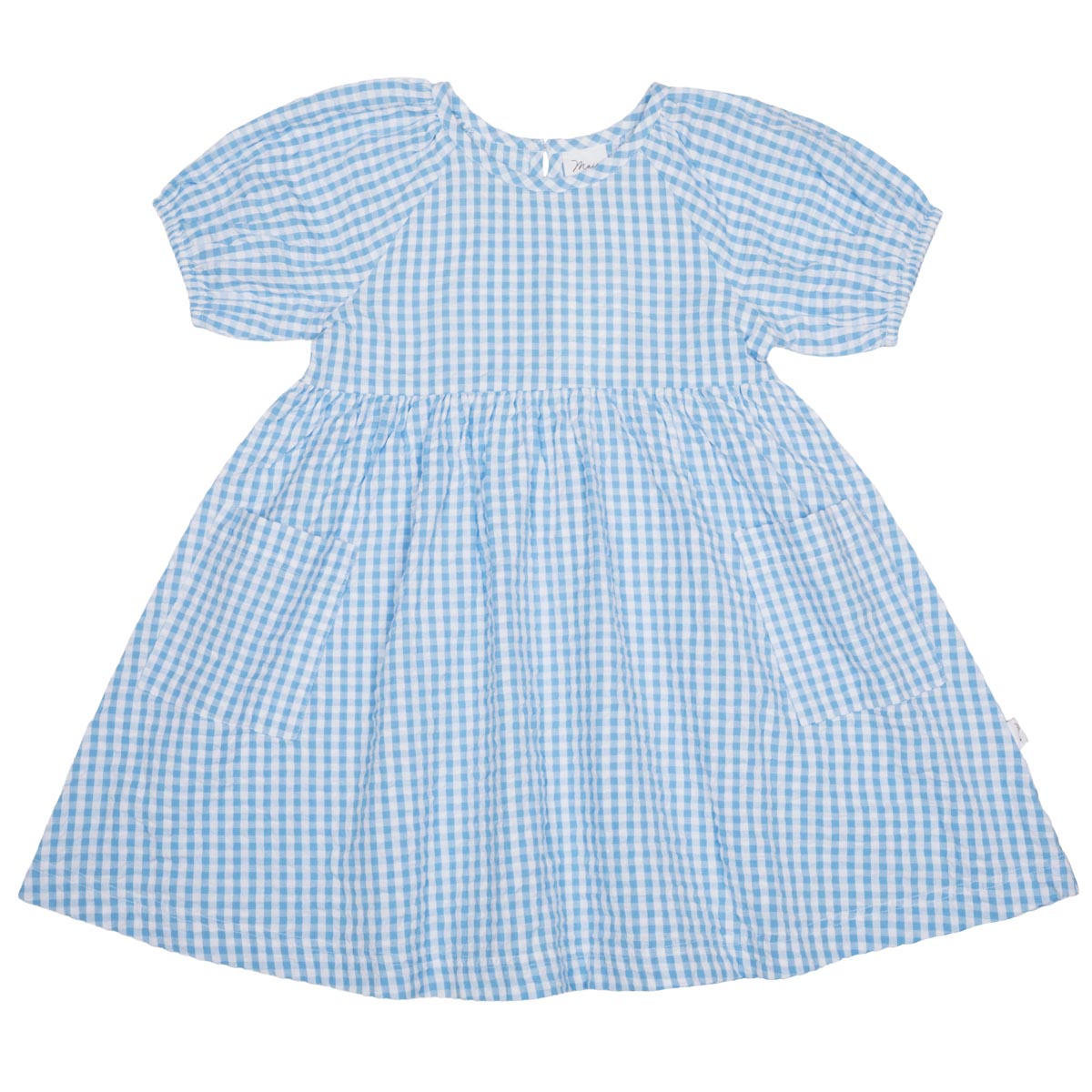 Check dress, light blue