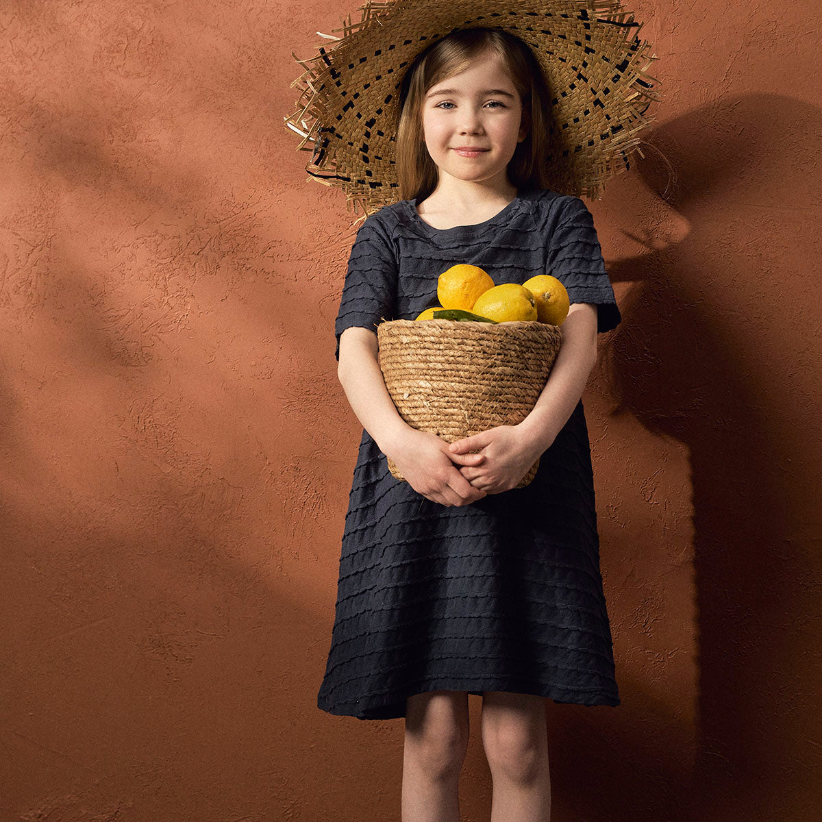 Wave dress, dark blue