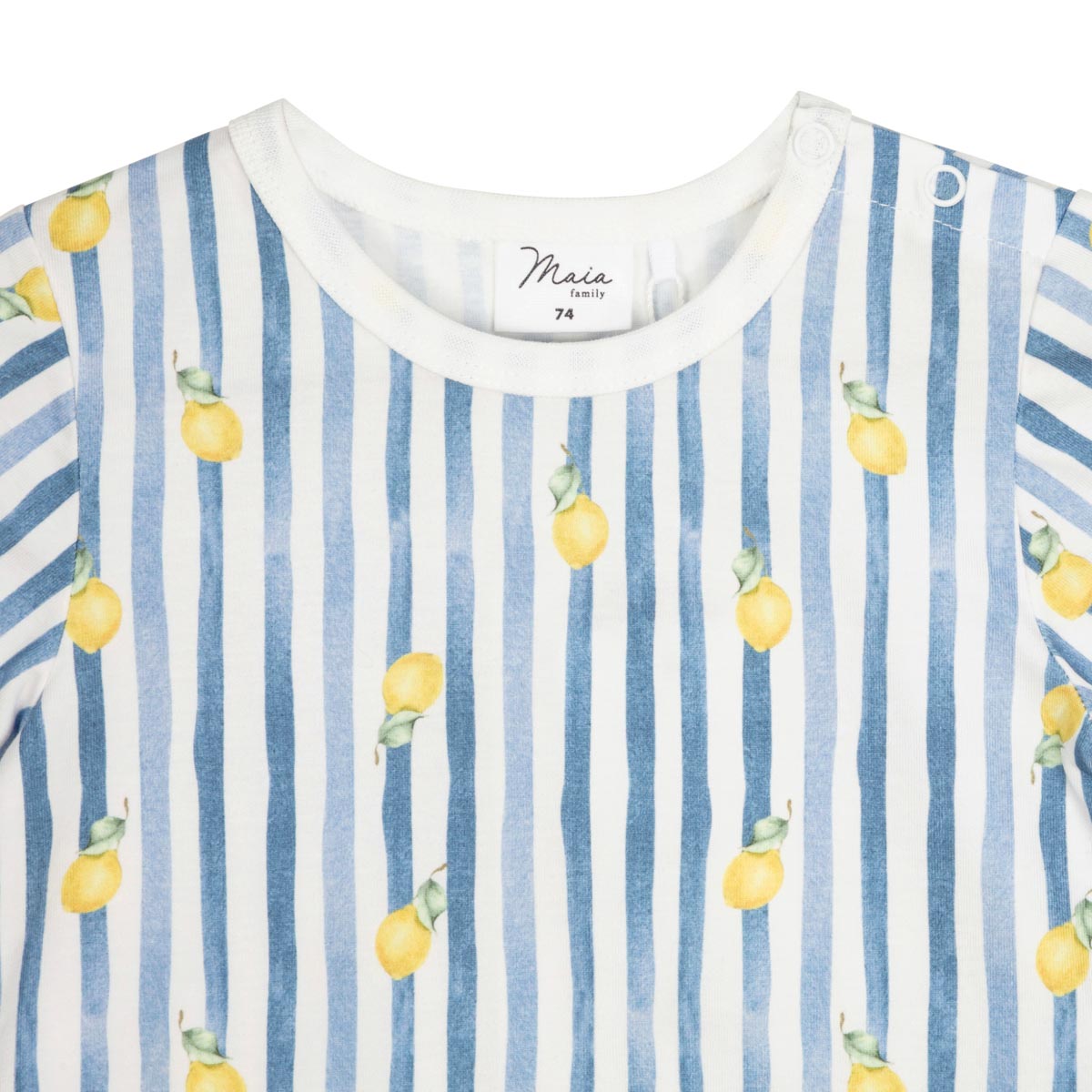 Lemon Stripe playsuit, natural white