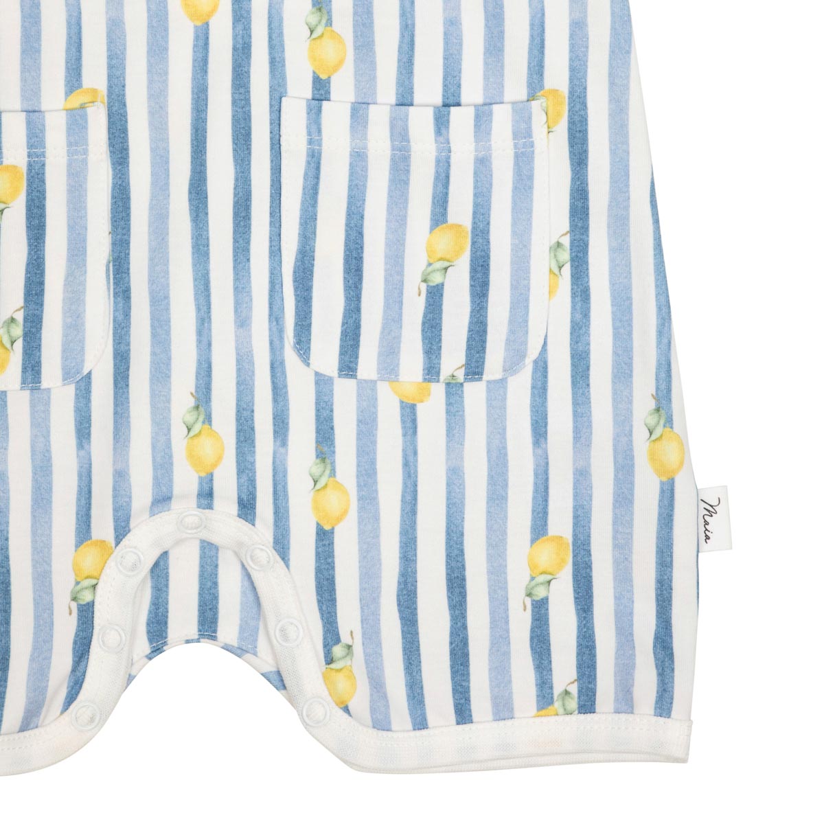 Lemon Stripe playsuit, natural white
