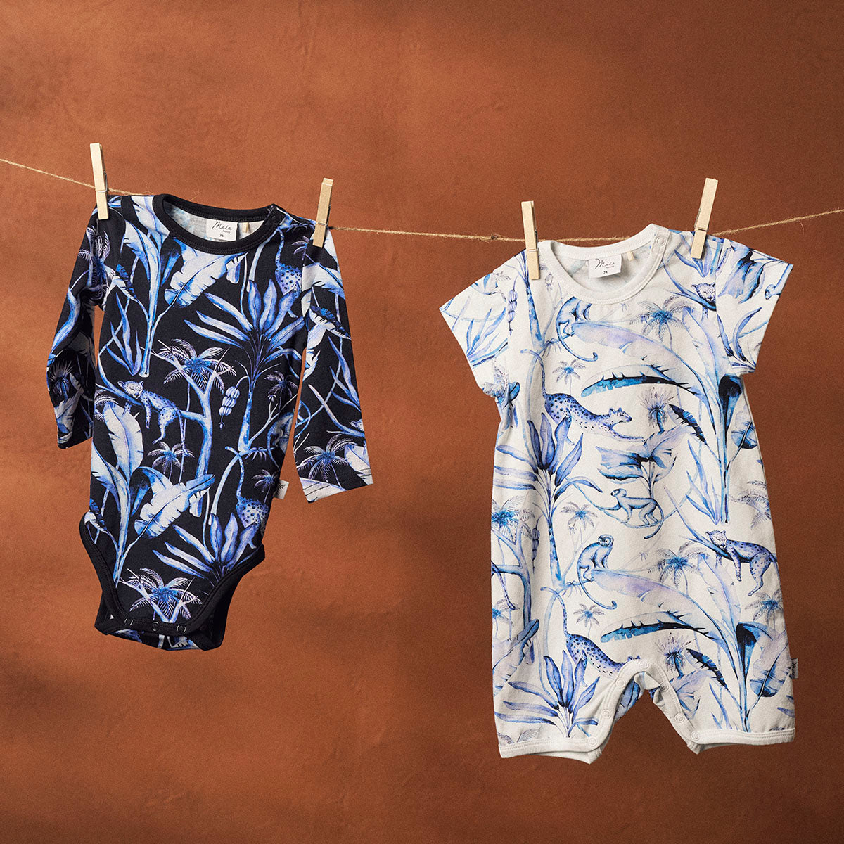 Rainforest bodysuit, dark blue