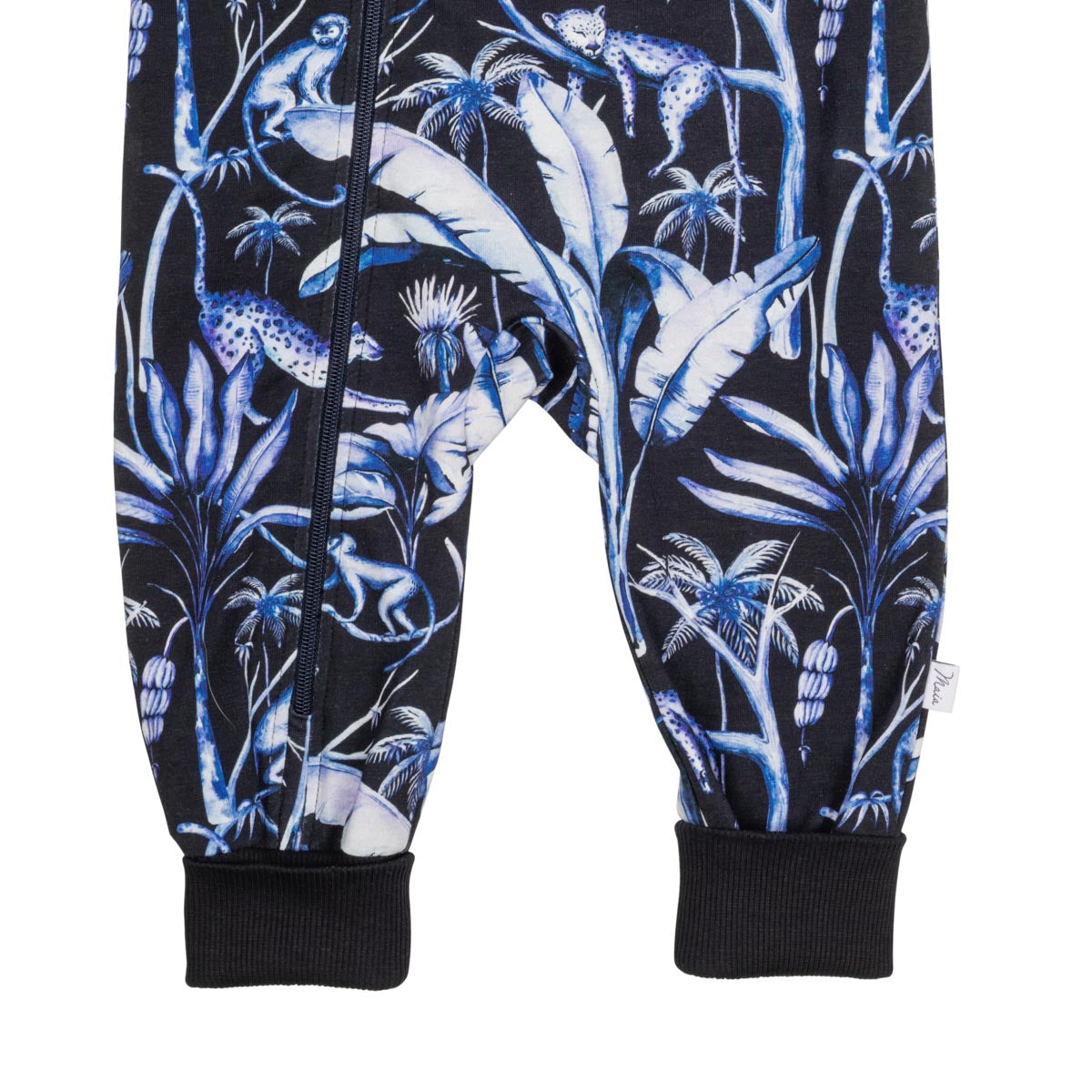 Rainforest baby overalls, dark blue