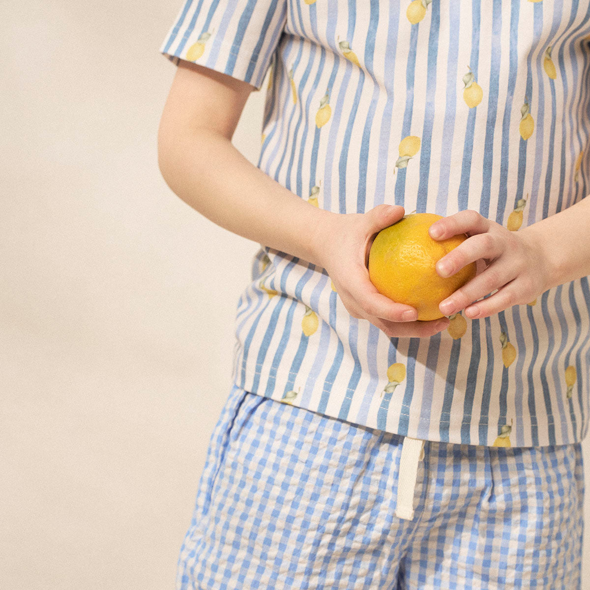 Lemon Stripe t-shirt, natural white