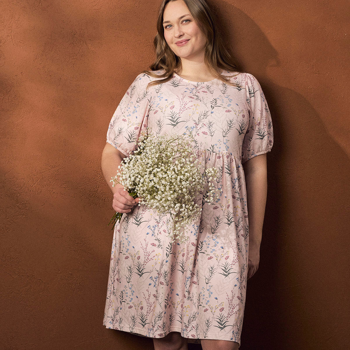 Edla dress, Thyme, pink