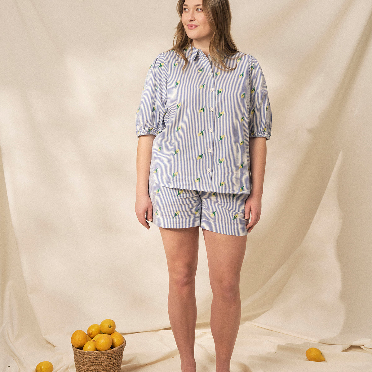 Irene shirt, Lemoni, light blue