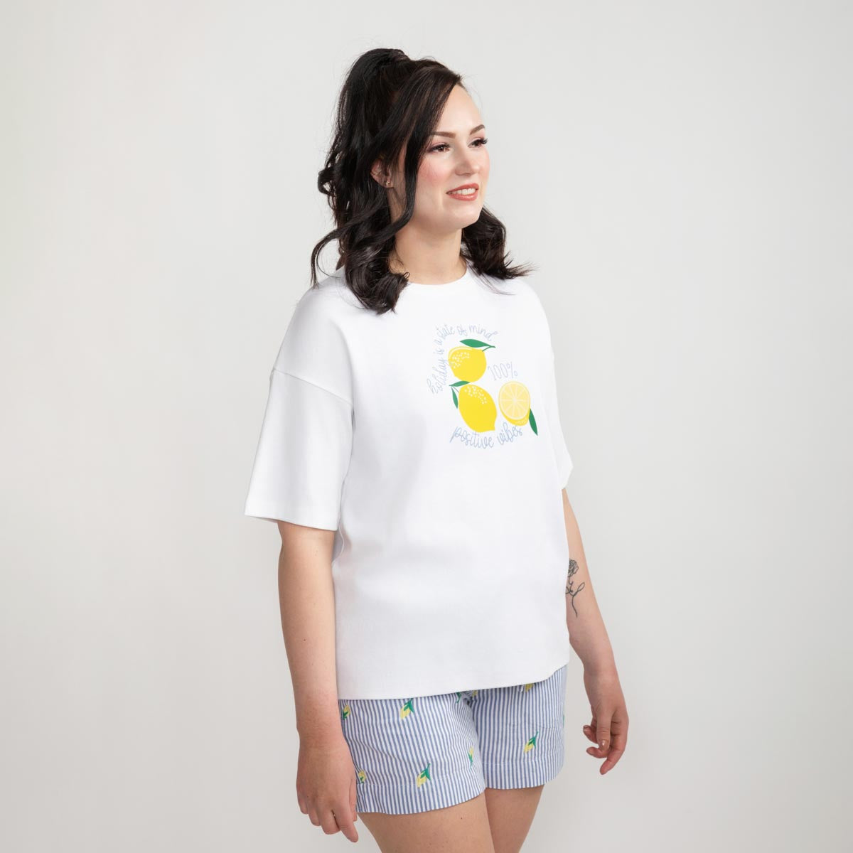 Serena t-shirt, Lemoni, natural white