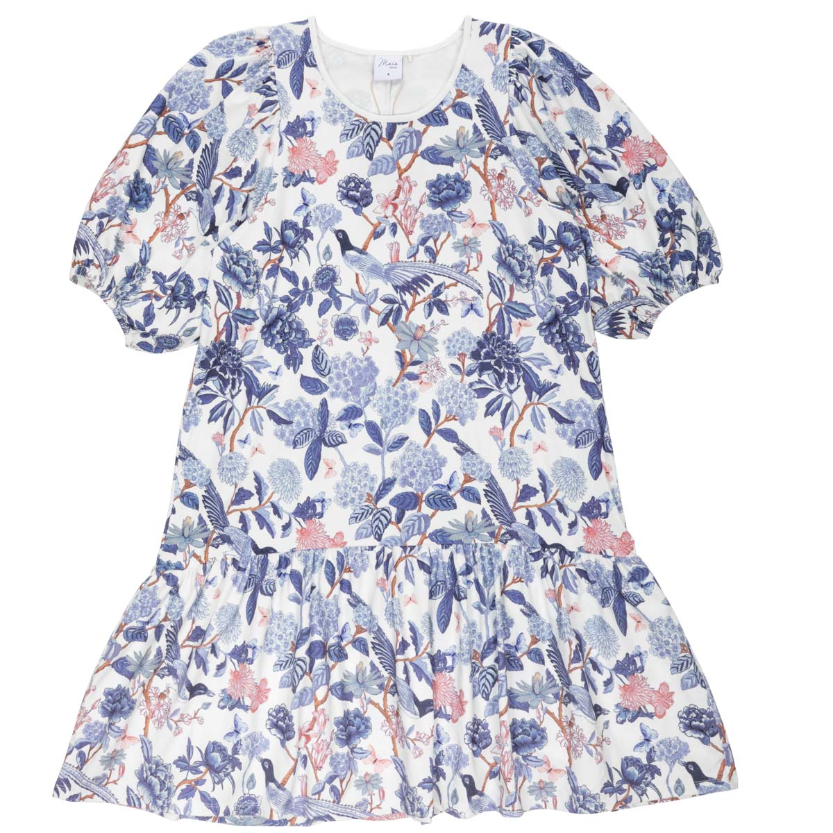 Lisa dress, Bluebird, natural white