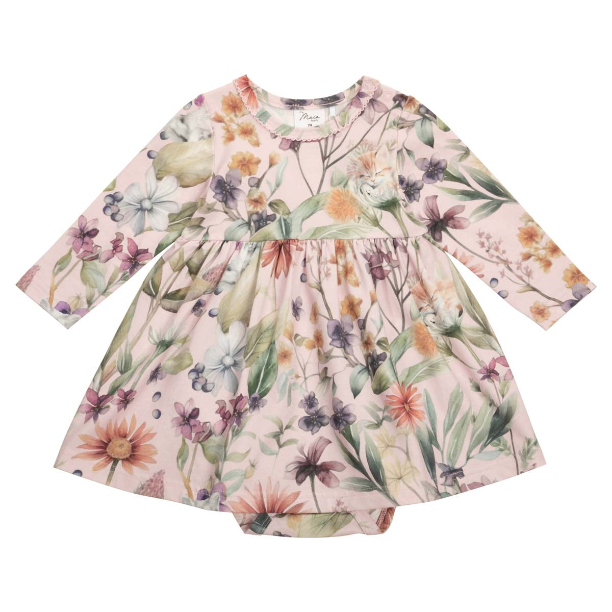 Catmint bodysuit dress, pink