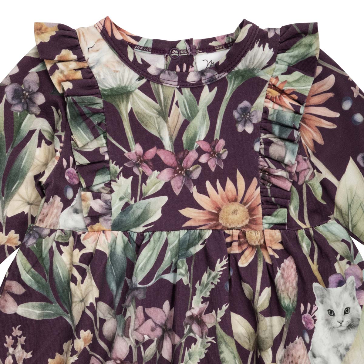 Catmint baby dress, purple