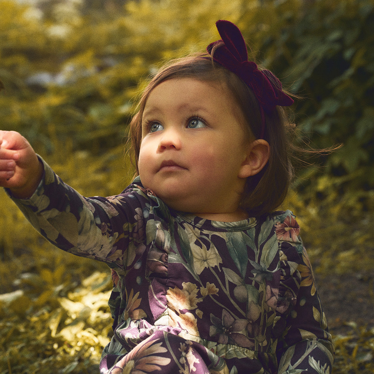 Catmint baby dress, purple