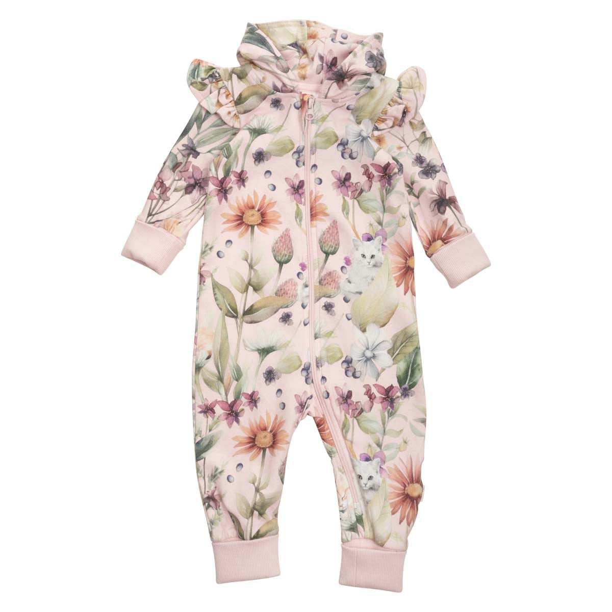 Catmint baby overall, pink