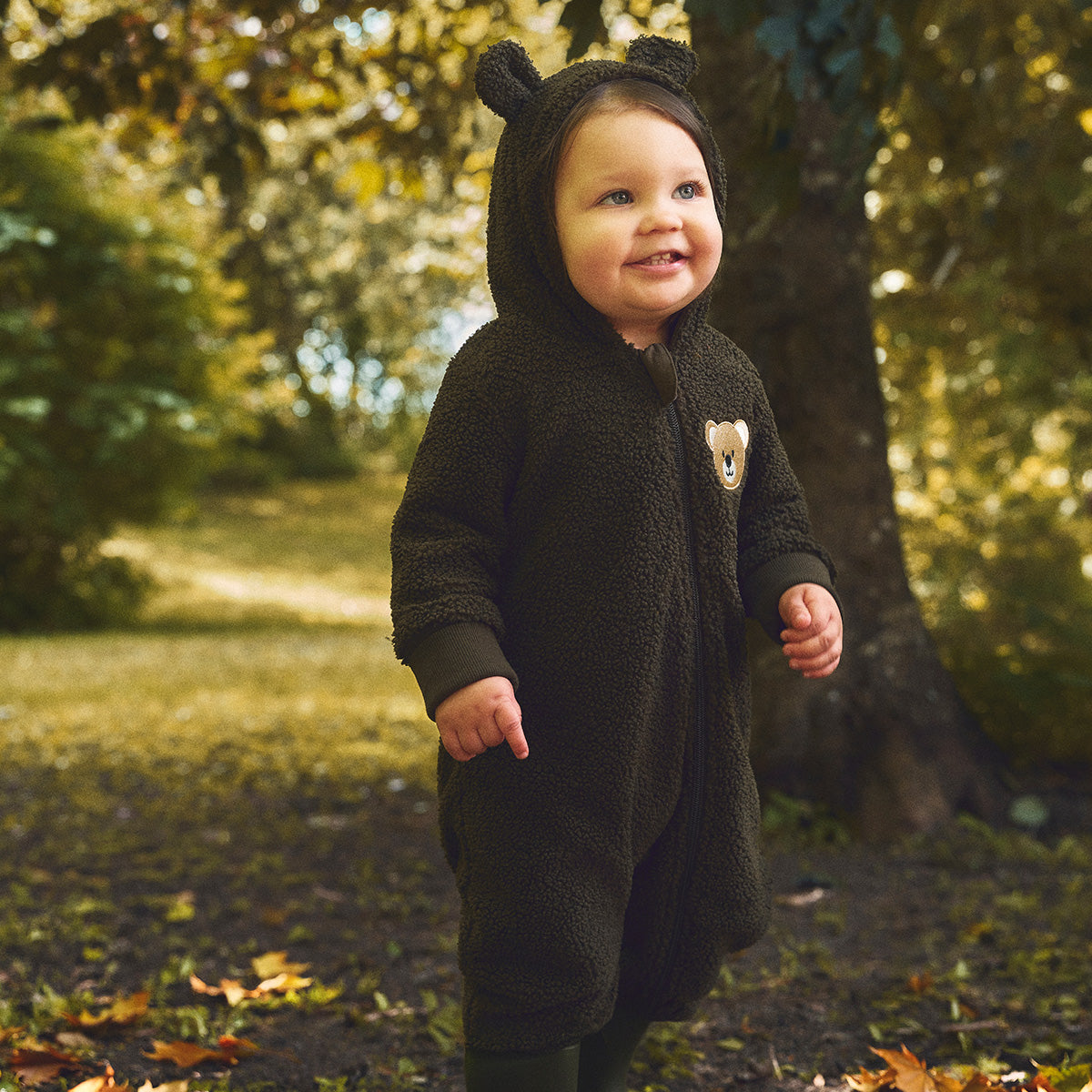 Teddy baby overall, chocolate brown