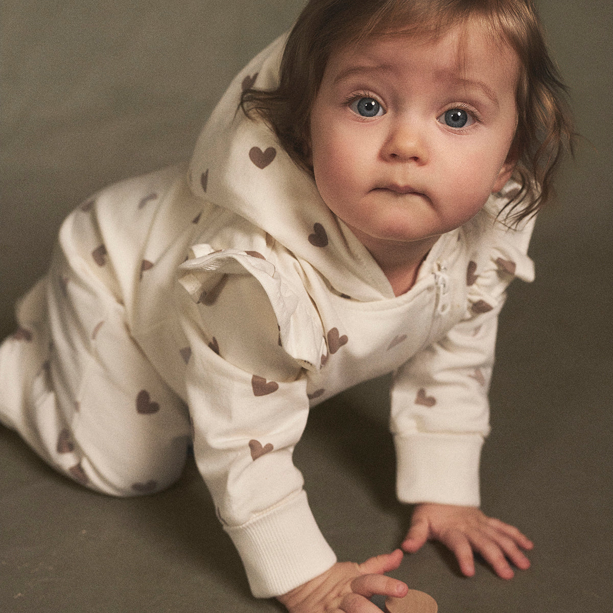 Lilibel baby overalls, natural white