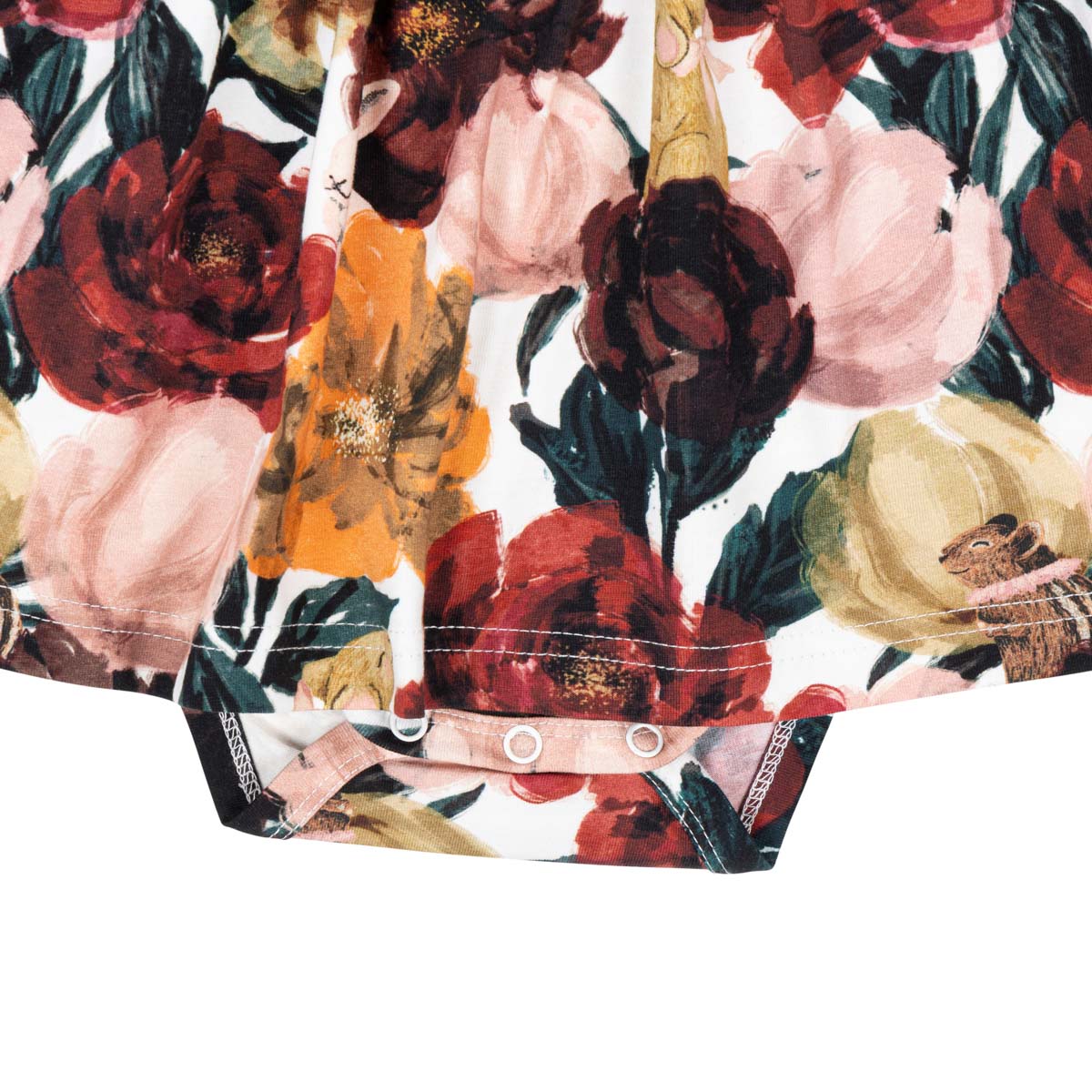 Bloomy bodysuit dress, dark red