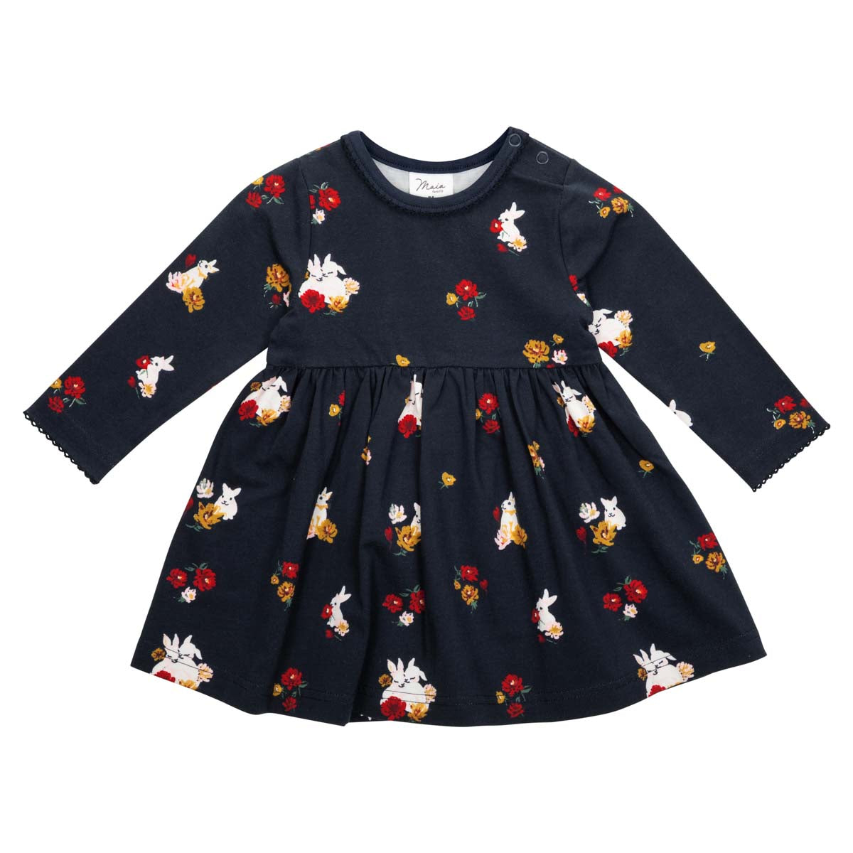 Nocturne babies' dress, dark blue